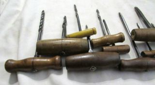 15 mixed vintage gimlets gimlet old woodworking tools 3