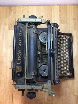 1923 Underwood Standard Typewriter No.  5 Serial 1727557 - 5 Needs Service 7
