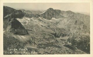 Colorado Estes Park Longs Peak Key Hole 1920s Postcard Rppc Real Photo 8217