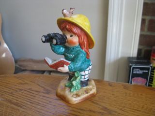 Goebel Charlot BYJ 84 Redheads BIRD WATCHER Figurine 1975 7