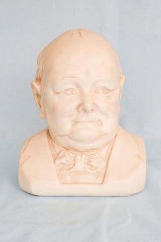 White Ceramic Winston Churchill Bust