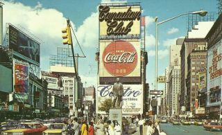 1968 Times Square Coca Cola 2001 A Space Odyssey York City Postcard