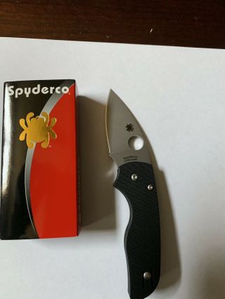 Spyderco Lil Native Compression Lock Black G10 Plain Edge Cpm - S30v Knife C230gp
