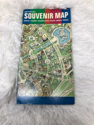 Vintage Official Visitors Souvenir Map York World 