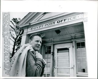 1964 Wire Photo Business Robert Lavoine Egypt Ma Post Office Mail Sack 8x10