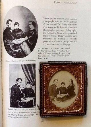 1864 Currier & Ives Cdv - President Abraham Lincoln & Family Reading Bible - (o - 91v)