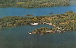 Isle Royale Mi 1961 Aerial View Of The Rock Harbor Lodge Vintage Michigan Np 568