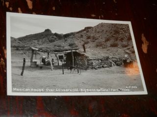 Big Bend National Park Texas - Real - Photo Postcard - Mexican House