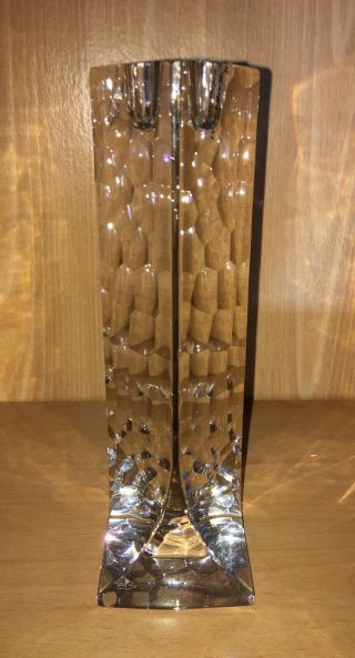 Gorgeous Contemporary Swarovski Crystal Candlestick Holder 8”