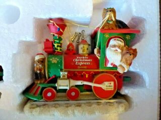 Danbury Yorkshire Terrier Yorkie Christmas Express Train - Retired 4