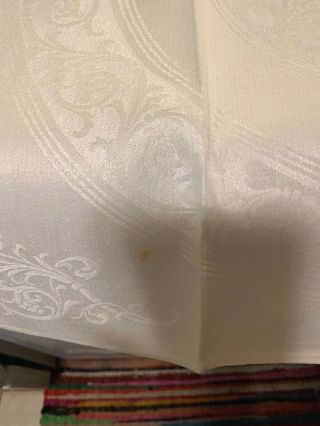 Vintage Irish Linen Large Damask Napkin Set of 6 warm white 22x22 3
