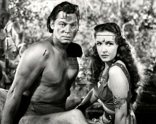 Johnny Weissmuller & Frances Gifford In " Tarzan Triumphs " - 8x10 Photo (ab - 188)