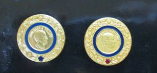 Rotary International Paul Harris Foundation Lapel Pins With Jewels