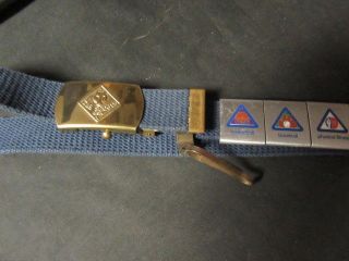 Cub Scout Belt Buckle And Blue Belt,  And 10 Belt Loops,  Eb19