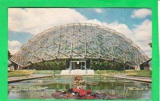 Postcard Climatron And Lily Ponds Missouri Botanical Gardens Vintage 7738
