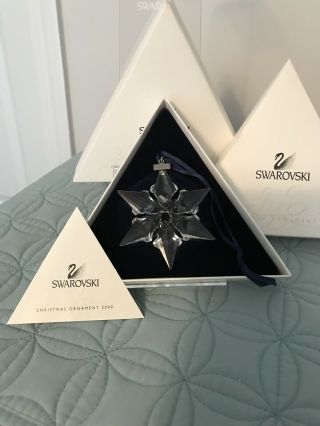 2000 Retired Swarovski Crystal Snowflake Christmas Ornament W/ Box Rare