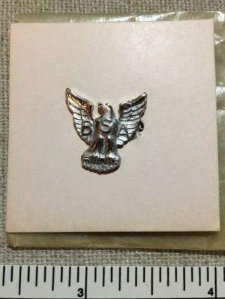 Nos Eagle Scout Sterling Silver Lapel Pin Mom Dad Boy Scouts Bsa Rank Badge