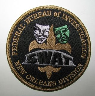 Louisiana State Orleans Fbi Justice Police Swat Patch Ert Srt Real 1st Issue