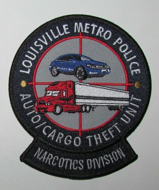 Kentucky State Louisville City Lmpd Police Auto Cargo Theft Narcotics Drug Patch