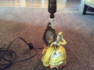 Vintage Victorian Lady Table Lamp Made In Germany