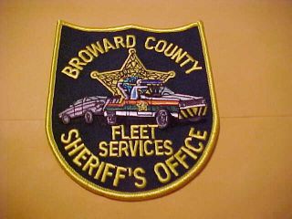 Broward County Florida Fleet Services Police Patch Shoulder Size