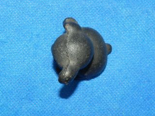 Antique Vintage Cast Iron Miniature Black Puppy Dog Paperweight 1 5/8 