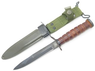 Vtg Seki Japan Parker Usm3 Wwii Marines Fixed Blade Fighting Knife M8a1 Scabbard