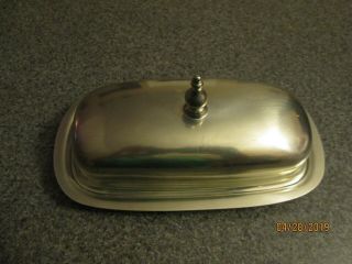 Reed And Barton Pewter And Chrome Butter Dish Vintage