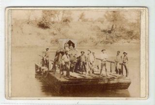 Cabinet Photograph - Crossing The Crocodile River En Route To Bulawayo (c42192)