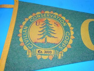 1930 ' S Civilian Conservation Corps Co 3693 CCC Felt Pennant 2