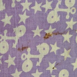 Vintage Feed Sack Lavender With Anchors and Stars Cotton Quilting Sewing Fabric 3