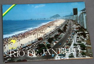 Fold - Out Of 12 Views Souvenir Postcard Folder Rio De Janeiro Brazil 1970 