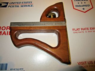 Vintage L.  S.  Starrett Co.  Wooden Measuring Device W/c309 R Scale Very Good Cond