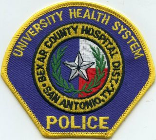 Bexar County San Antonio Texas Tx Hospital District Police Patch