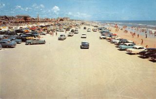 Daytona Beach Florida Car Racing Speedway Ca 1950s Vintage Postcard