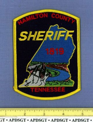 Hamilton County Sheriff Tennessee Police Patch Civil War Csa Battlefield Cannon