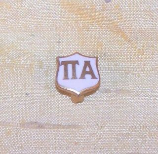 Vintage Delta Gamma Sorority Small Pledge Pin / Button,  White Enamel C1948 Old