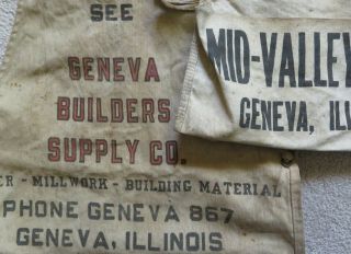 Geneva Illinois Builder Supply Co & Mid Valley Lumber Nail Tool Pouch Aprons