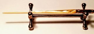 Antique Foley ' s Gold Dip Pen NYC John Foley No.  2 Mother Of Pearl Taper EAC 2