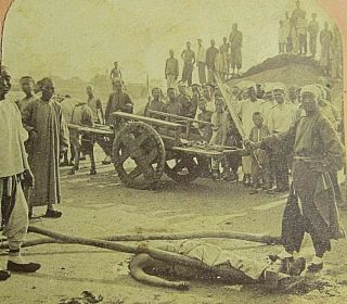A Chief Boxer Rebellion After Beheaded Execution Stereoview N China 1902 Kilburn
