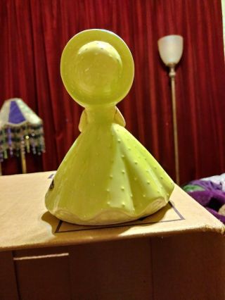 VINTAGE Happy Birthday Sweet Girl Figurine JOSEF ORIGINALS Green W/Present 3
