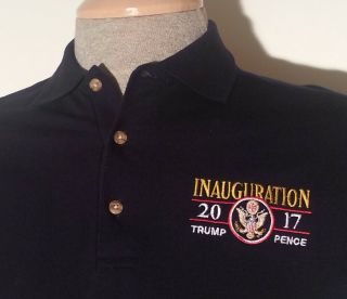 Donald Trump Mike Pence President Inauguration 2017 Polo Shirt Men 