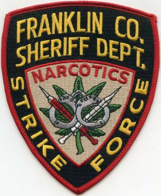 Franklin County York Ny Marijuana Drug Unit Narcotics Sheriff Police Patch
