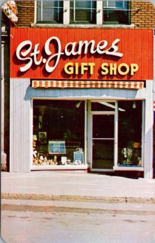 St.  James Gift Shop Port Arthur Ontario On Vintage Ad Promo Postcard E18
