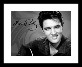 Elvis Presley Signed 8x10 Photo Print Guitar The King Autographed