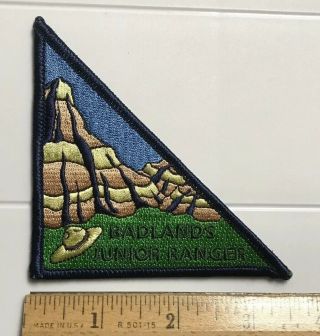 Badlands National Park Sd Junior Ranger 3.  5 " Long Triangle Embroidered Patch
