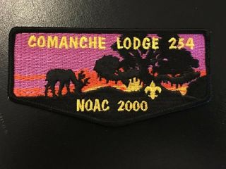 Comanche Lodge 254 Noac 2000 Oa Flap - - Black Border