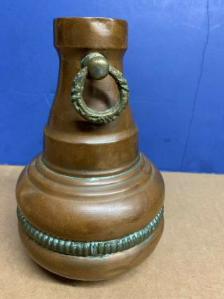 Vintage Antique Copper & Brass Spittoon ?? Jug,  Vase,  Weighted (Storage 3) 2