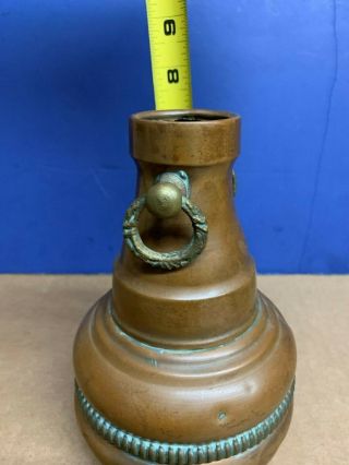 Vintage Antique Copper & Brass Spittoon ?? Jug,  Vase,  Weighted (Storage 3) 5