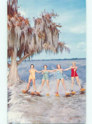 Pre - 1980 Risque Cypress Gardens Girls Winter Haven By Lake Wales Fl Af6151